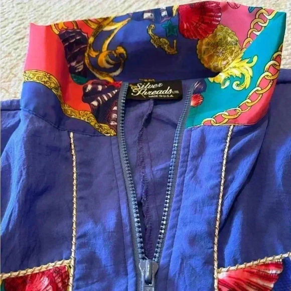 Silver threads lightweight woman’s vintage jacket M - Picture 8 of 12